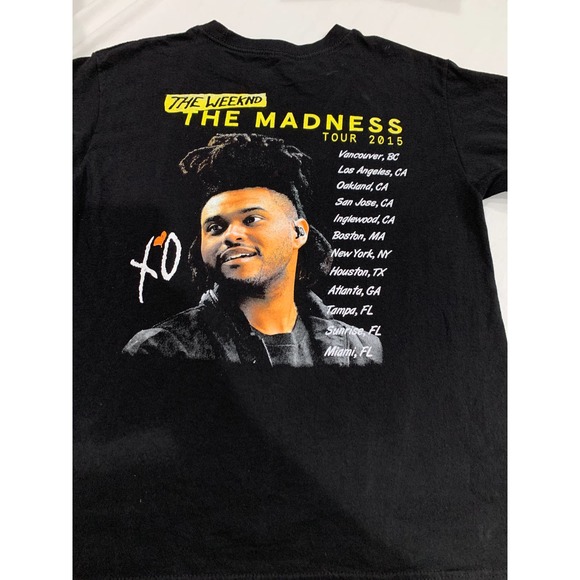 The Weekend The Madness Tour 2015 Black T-shirt Size M - Picture 2 of 8